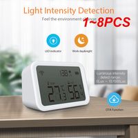 1~8PCS Hygrometer Real-time Detection Tuya Smart Battery Display Smart Home Smart Thermometer Thermometer Detector