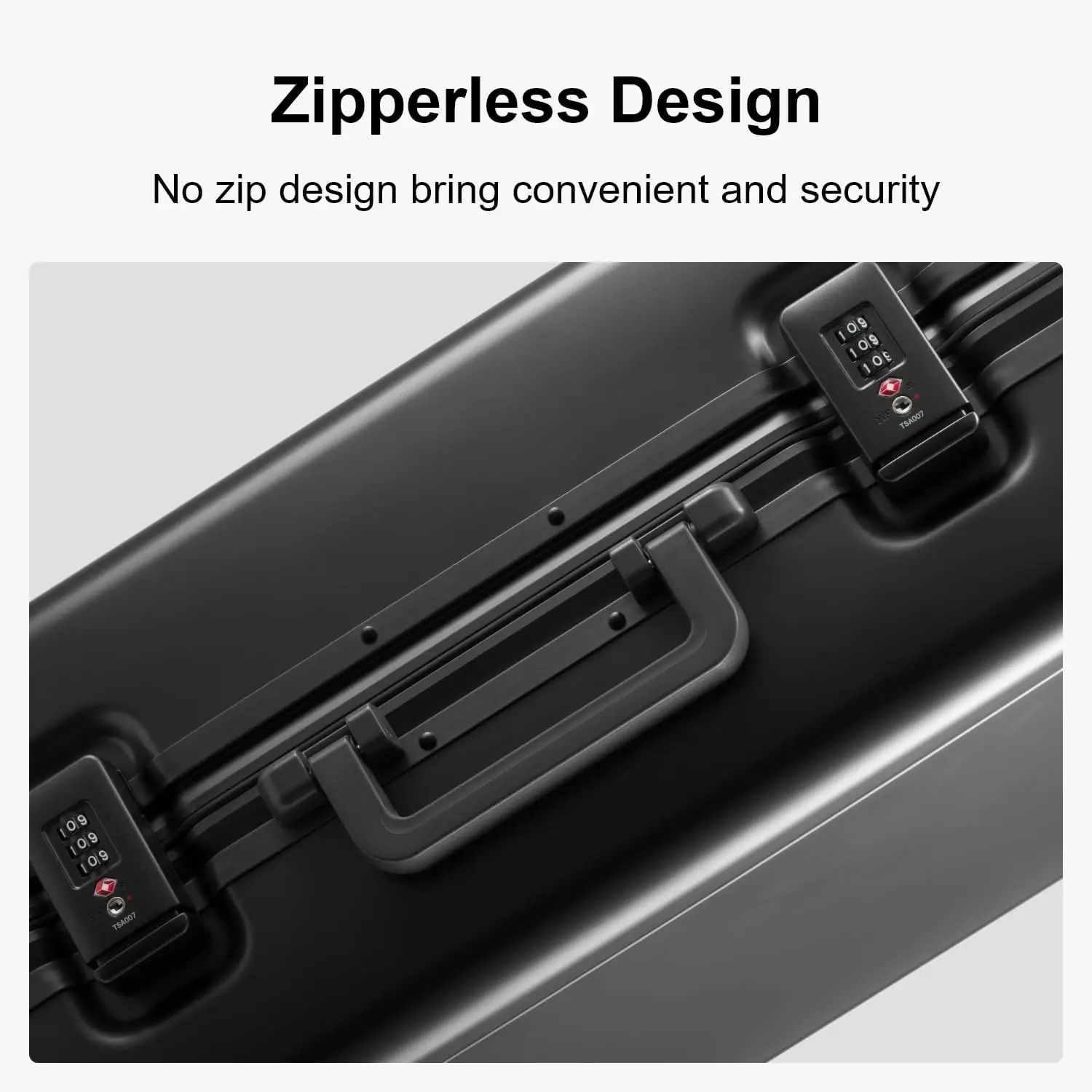 Saco de bagagem Madrid-alumínio, 20 polegadas, com rodas e bloqueio tsa, 8 rodas giratórias, cor cinza escuro