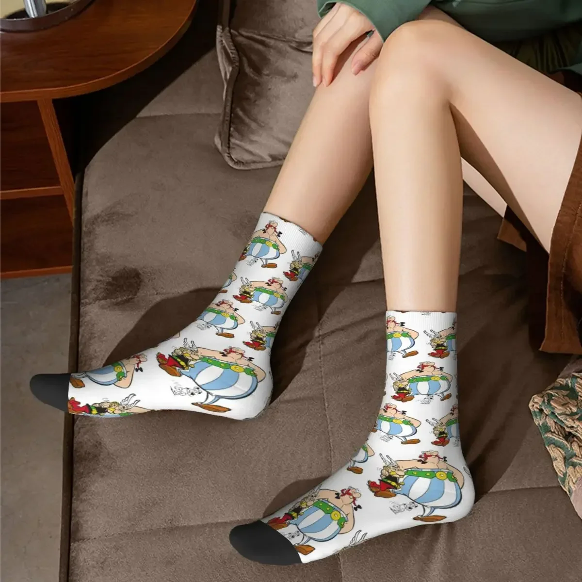 Asterix And Obelix Socks Harajuku Sweat Absorbing Stockings All Season Long Socks Accessories for Unisex Gifts