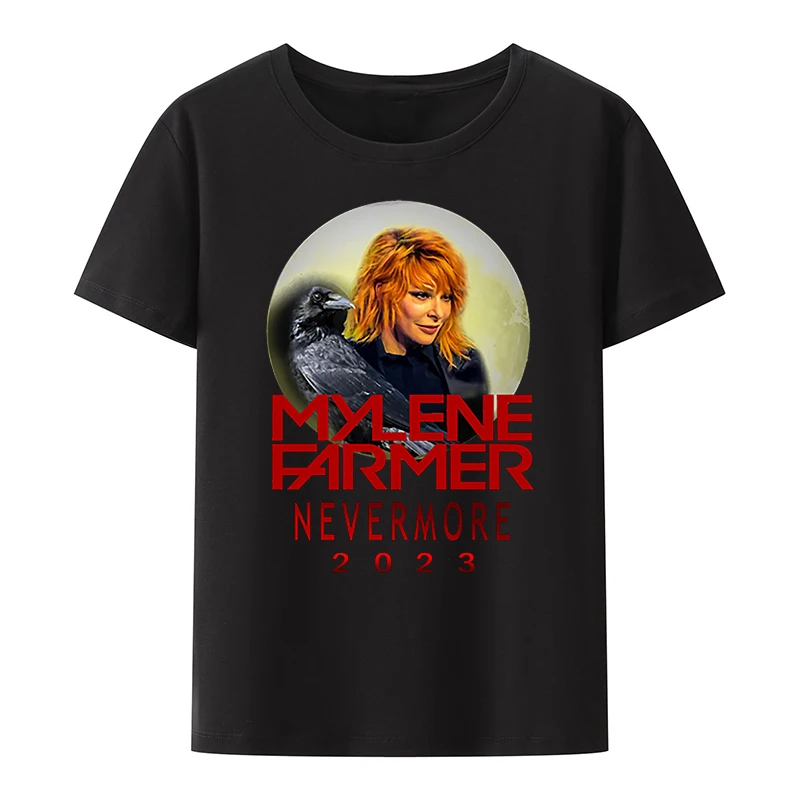 Mylene Farmer Nevermore Tour Essential Tshirt French Singer Actress Summer Short-sleev Tee Tops Casual Streetwear Gift for Fans