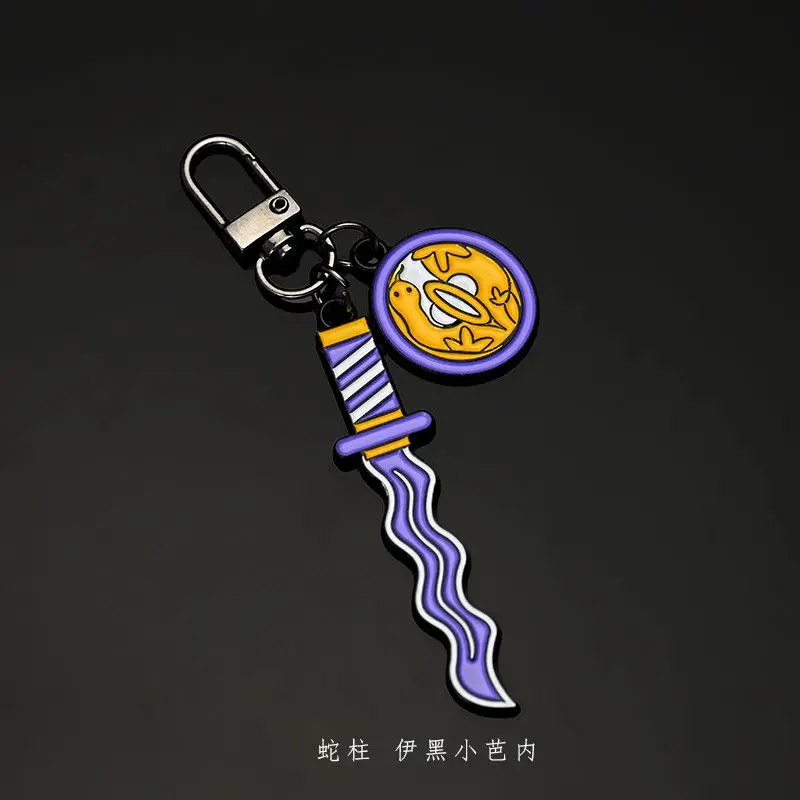 Demon Slayer Kanroji Mitsuri Tokitou Muichirou Iguro Obanai High Value Creative Metal Keychain Boy Backpack Pendant Decoration view 2