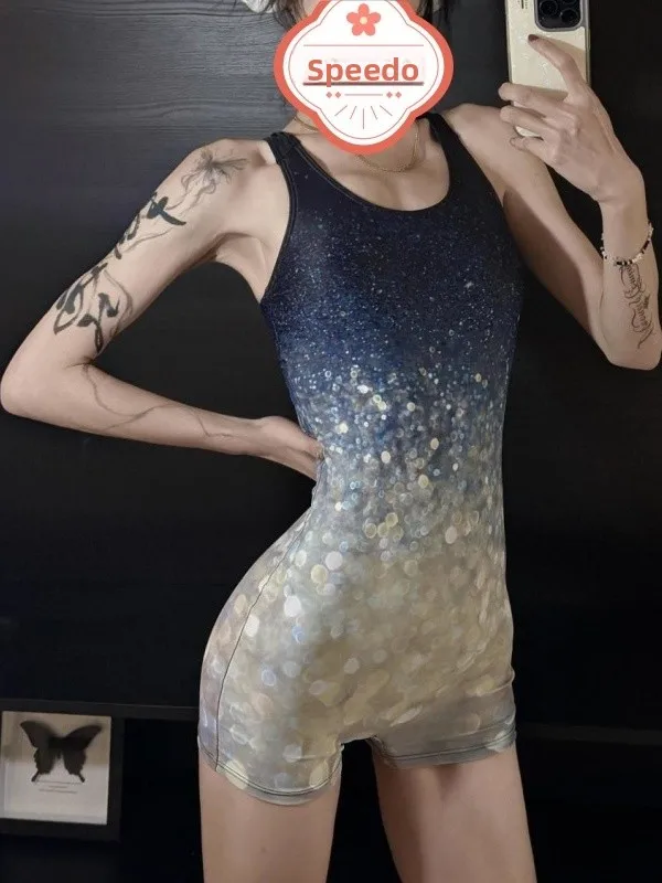 

2026 New Women's Speed Suit Swimsuit Faionable Casual Sle Flat-Boted Belly Covering Slimming Profional One-Piece