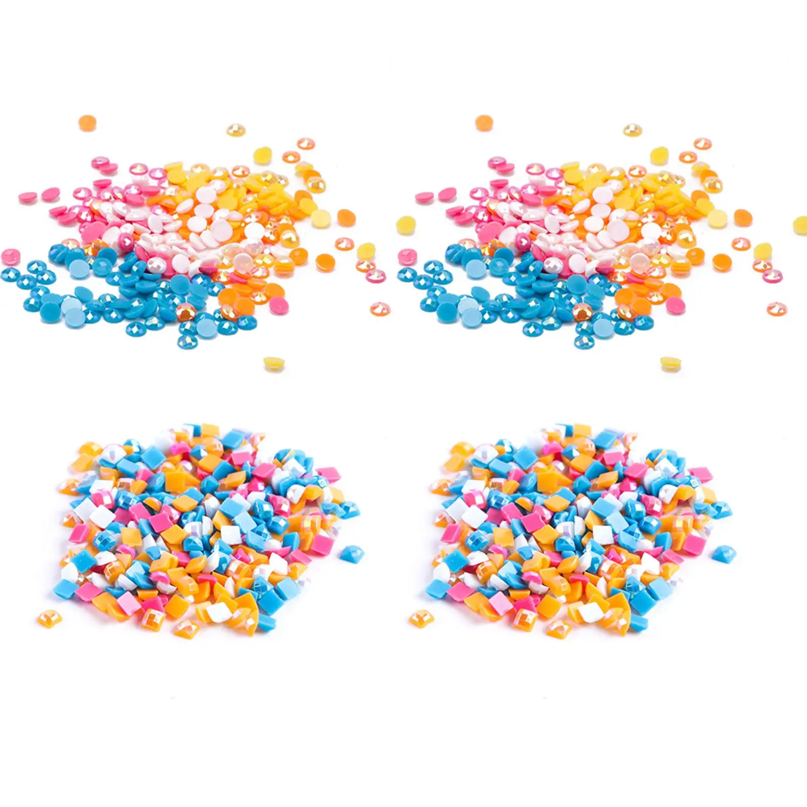 

1225Pcs Sparkle Rhinestones Beads 60 Colors 5D Bright Diamond Beads Flat Bottom Diamond Beads for Nail Art Jewelry Decoration