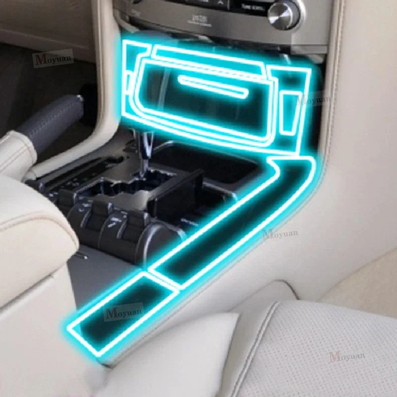 For Lexus LX 570 2012-2015 Car Gearbox Panel Navigation Screen Automotive Interior TPU Protective Film Anti-Scratch Sticker