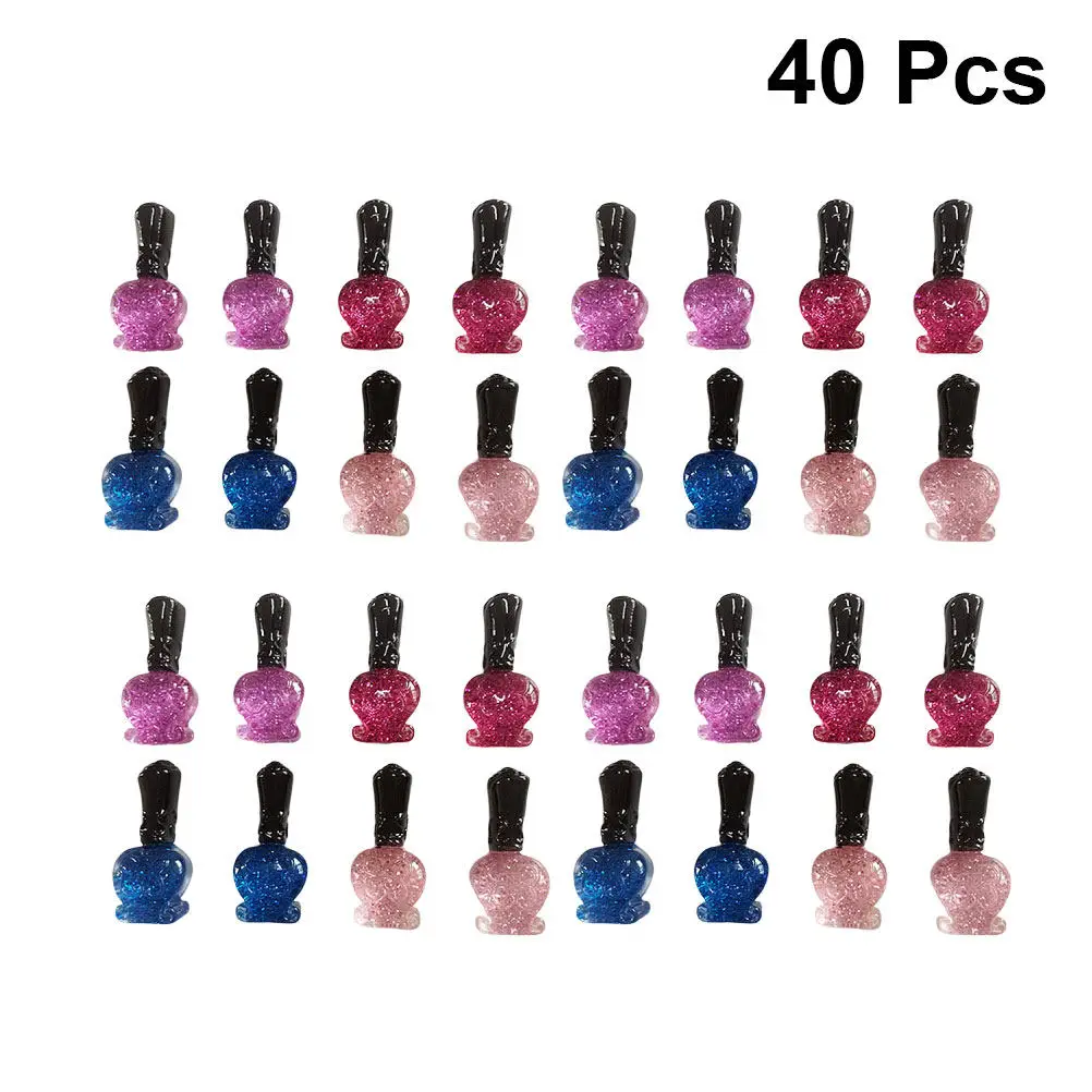 40 ชิ้น ชุดตกแต่งเคสมือถือลายเล็บ อะไหล่ DIY เครื่องประดับเรซิ่นเลียนแบบ สำหรับเคสแฟชั่น ชุดงานฝีมือ สำหรับผู้หญิง