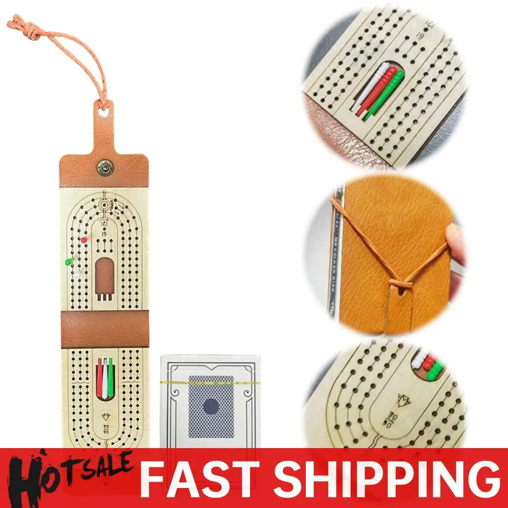 

Традиционный деревянный набор настольных игр Cribbage включает игральные карты, 6 колышков, забавная настольная игра, игры для 2-4 игроков, классическая настольная игра