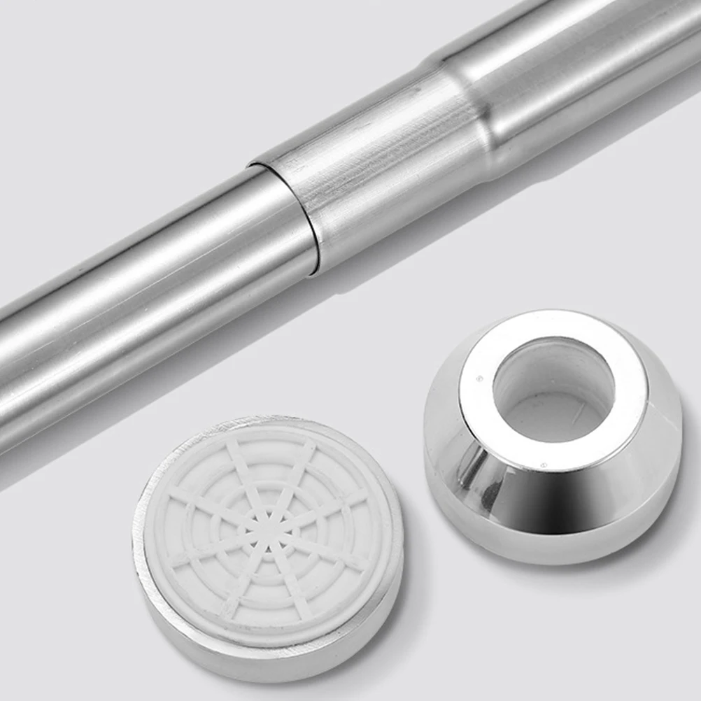 

Telescopic Curtain Rod 45 60cm Stainless Steel No Drilling Multi functional Shower Tension Pole Wardrobe Extendable Rail