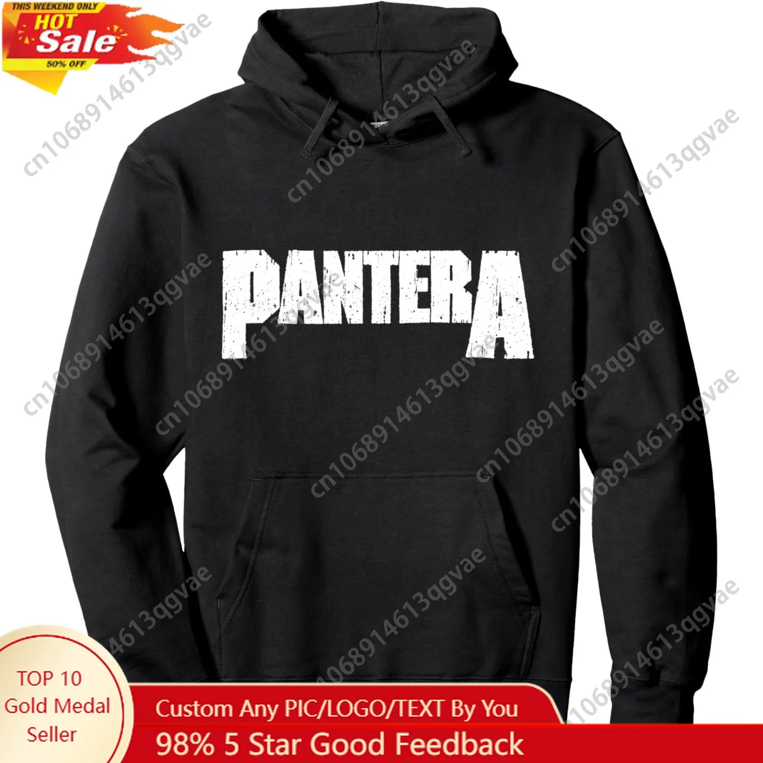 

Official Pantera White Logo Pullover Hoodie