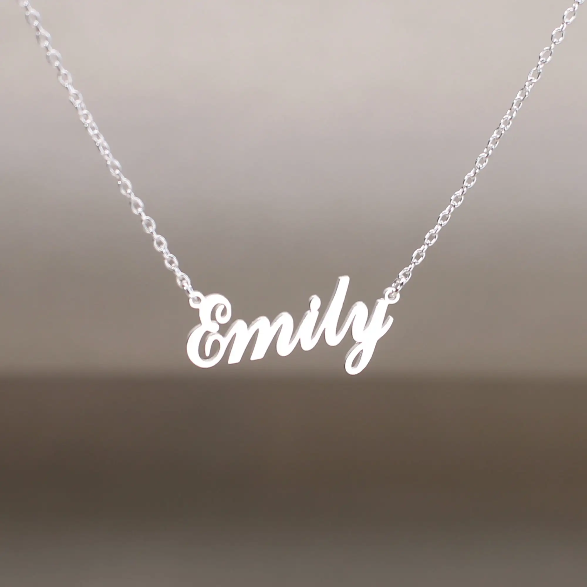 

Minimalist Custom Name Necklace Stainless Steel Personalized Nameplate Women'S Necklace Unique Valentine'S Day Gift