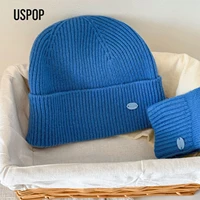 USPOP 100% Merino Wool Knit Beanie Women Winter Warm Soft Hat Pure Wool High Quality Soft Non-Itchy Cap 18 Colors - Image 2