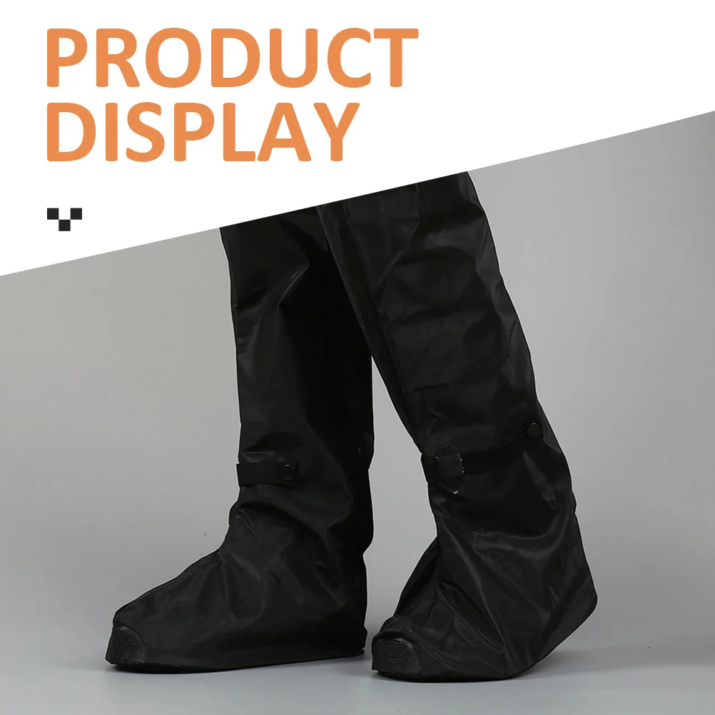 

1 Pair Waterproof Rain Boots Thickened Non-Slip Overshoes For Outdoor Travel Reusable Washable Shoe Protectors Foldable