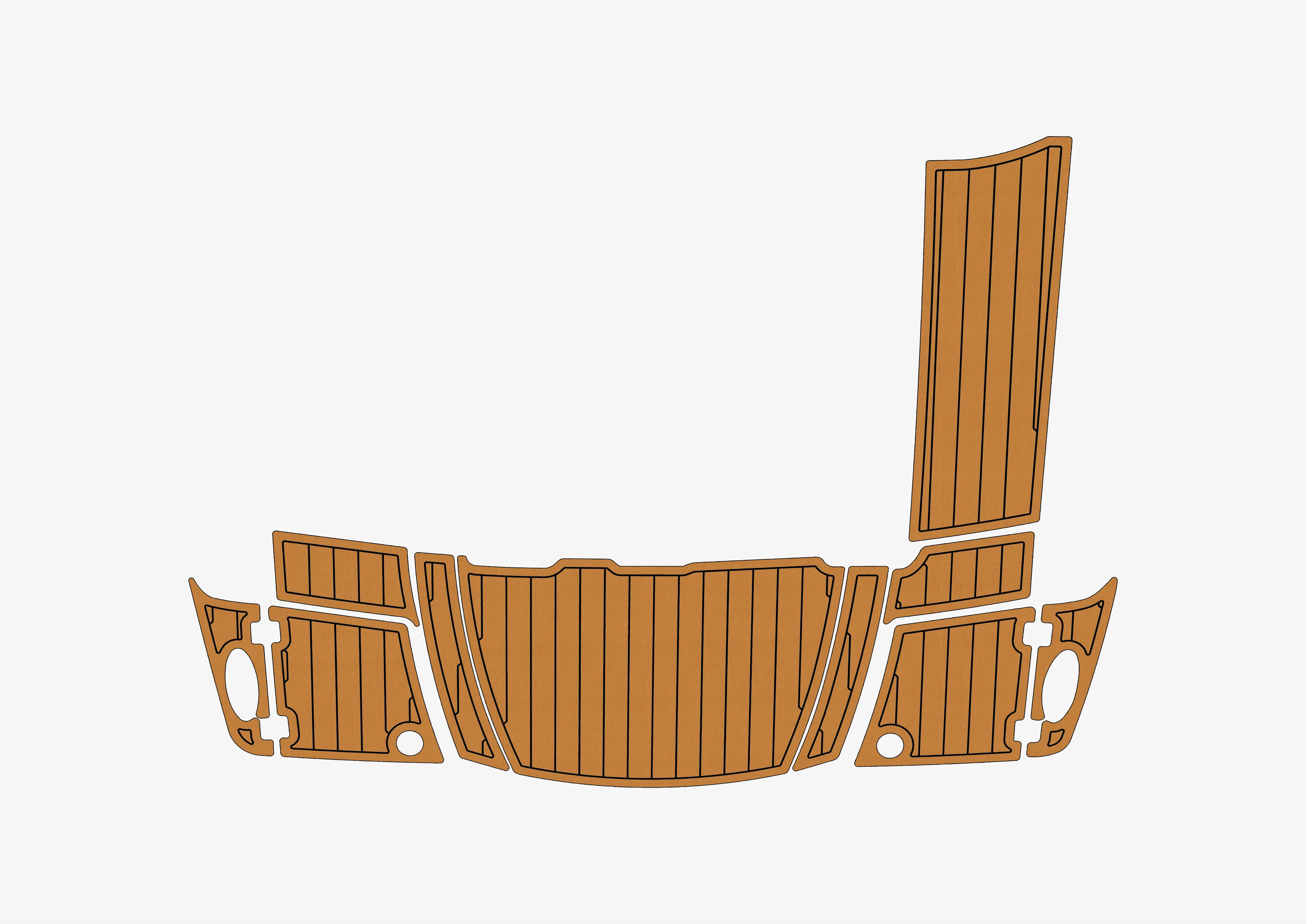 

Нескользящий морской коврик из искусственного тикового дерева из ЭВА, самоклеящийся коврик для яхты, кокпита диаметром 6 мм для 2015 года, Chaparral 327 SP, легко устанавливается