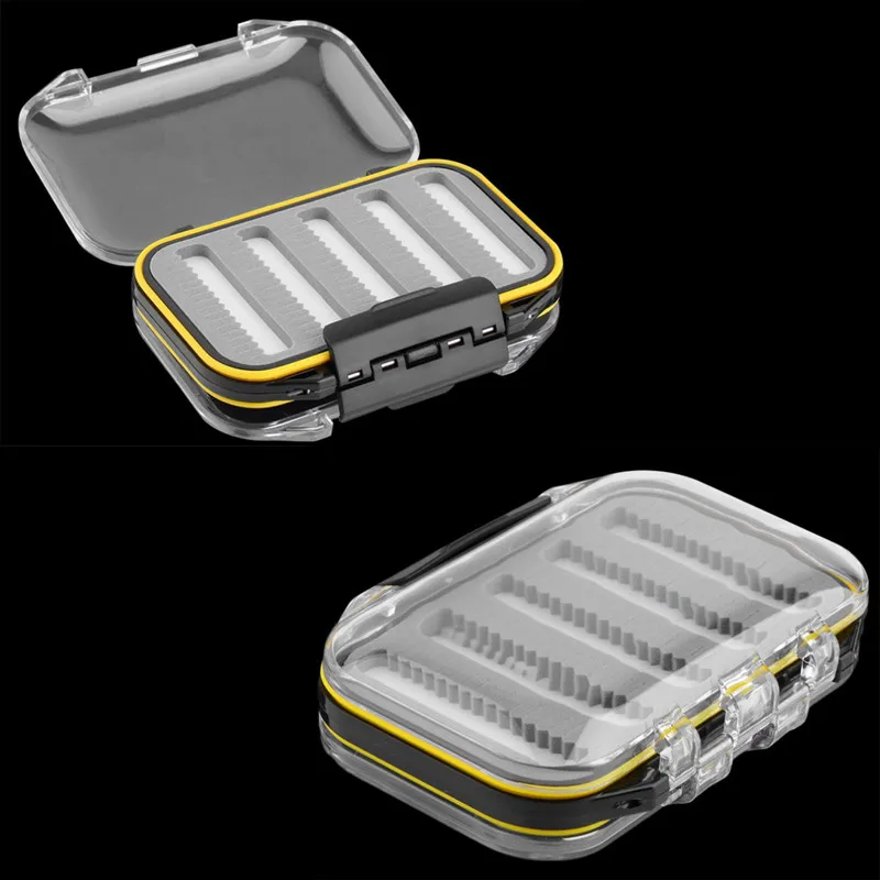 Fishing Box Lightweight Pocket Size Practical Double-side Tackle Box for Salt Water Flies Gadget Box Container Fishing Accessory