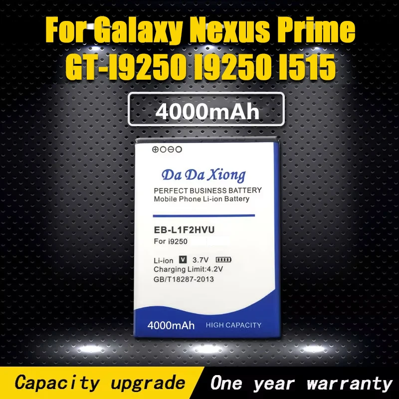 High Quality 4000mAh EB-L1F2HVU Battery for Samsung Galaxy Nexus Prime GT-I9250 I9250 I515 Phone Bateria