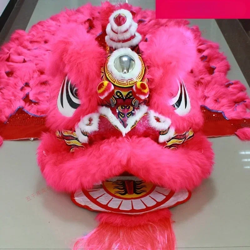 

Rose Red Southern Lion Wool Southern Lion Dance Prop Southern Lion Awakening