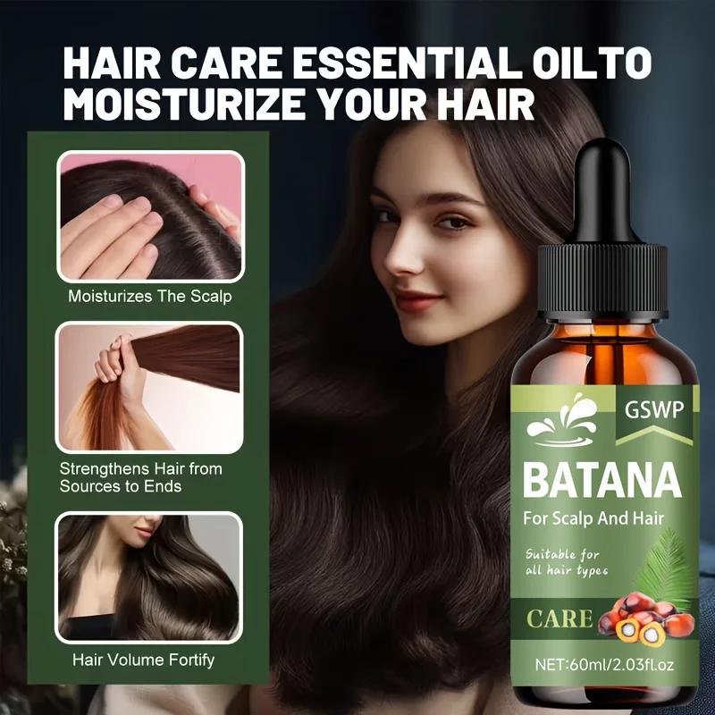 

GSWP Batana Oil deeply moisturizes and repairs hair, enhances shine and smoothness, and soothes and calms the scalp.gift.60ml