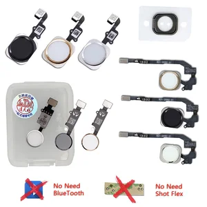 Aiinant العودة مرة أخرى زر الصفحة الرئيسية كابل فليكس لفون 6 6S 7 8 Plus 5S SE موصل قطع غيار الهاتف إصلاح لا معرف اللمس أعلى 8 زر طاقة مبيعات On7 - No4