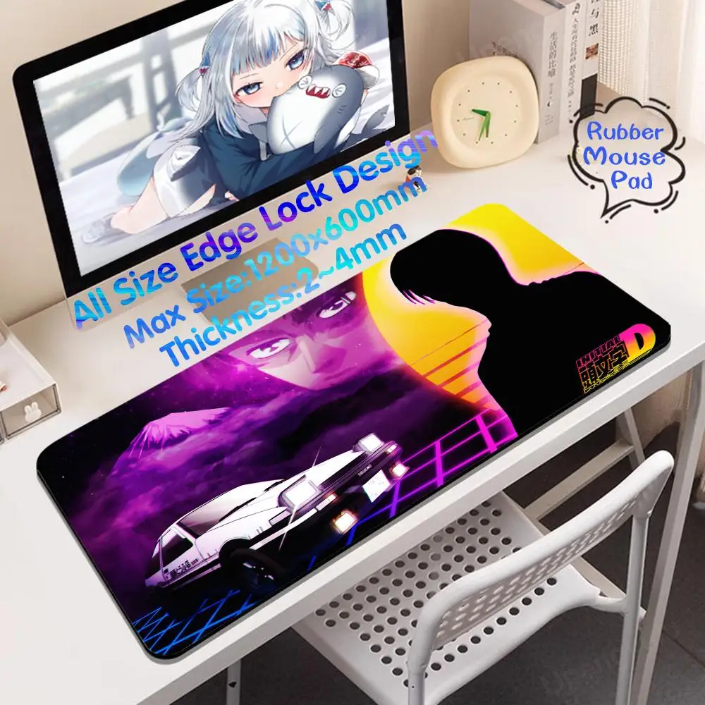 

I_initial D Mouse Cool Pad 1200x600 Rubber Mouse Pad Large Game Mouse Pad 4mm Super Top Selling Wholesale Big Desk Mat