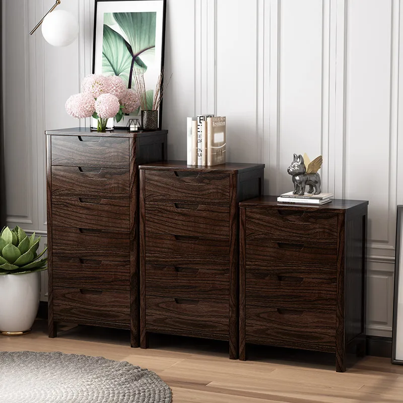 

Простой большой шкафчик из цельного дерева с четырьмя пятью шести ведрами