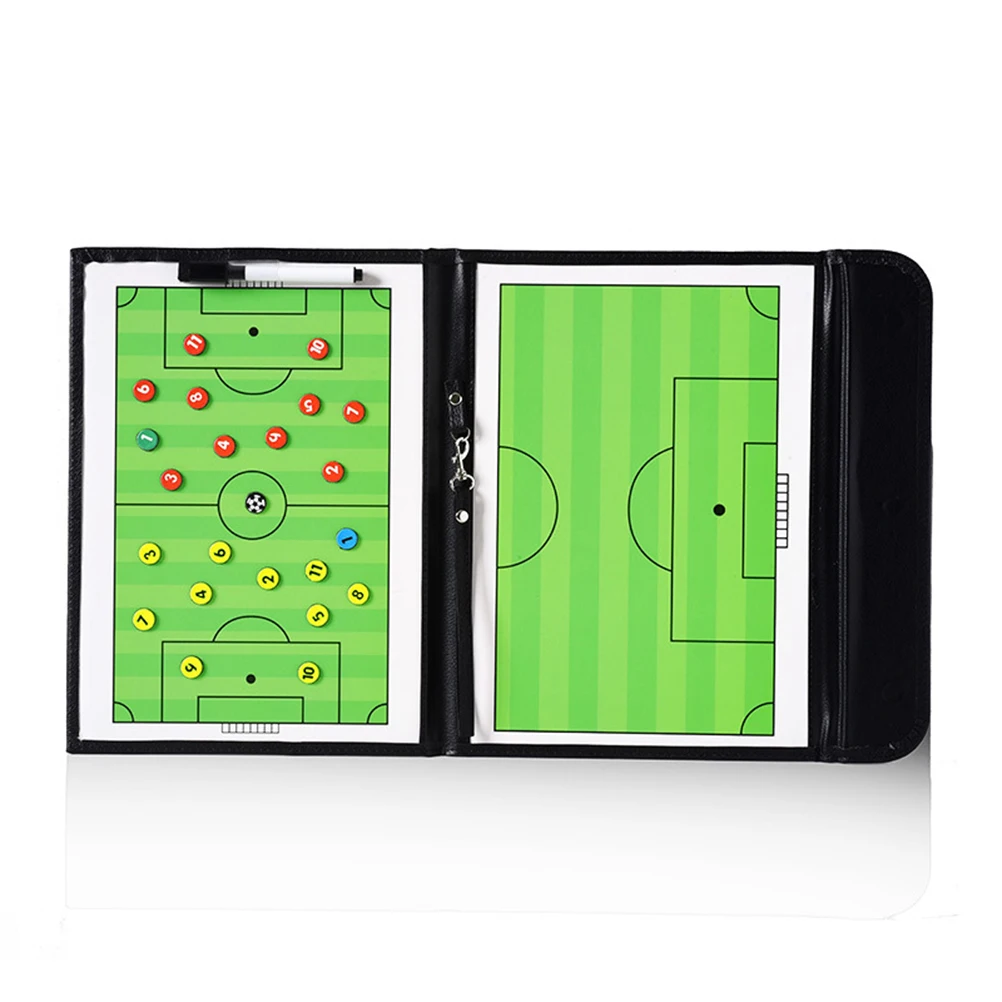 

Football Coaching Board 2.5 Section Magnetic Reusable Dry Erase Clipboard Lightweight Foldable Training Tool For Team