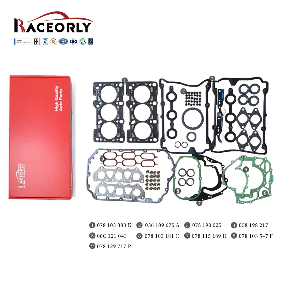 

RACEORLY Engine Rebuild Gasket Kit for Audi A4 A6 Allroad VW Passat 2.4L BDV