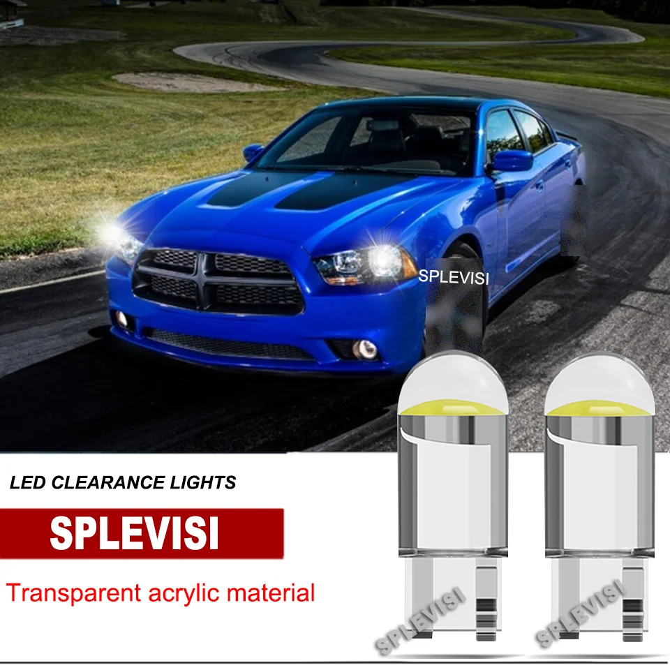 2x T10 W5W COB LED Clearance Light Bulb Transparent acrylic For Ford B-Max Fusion  C-Max Kuga Focus  Mondeo 2 4 5 Fiesta 4 5 6