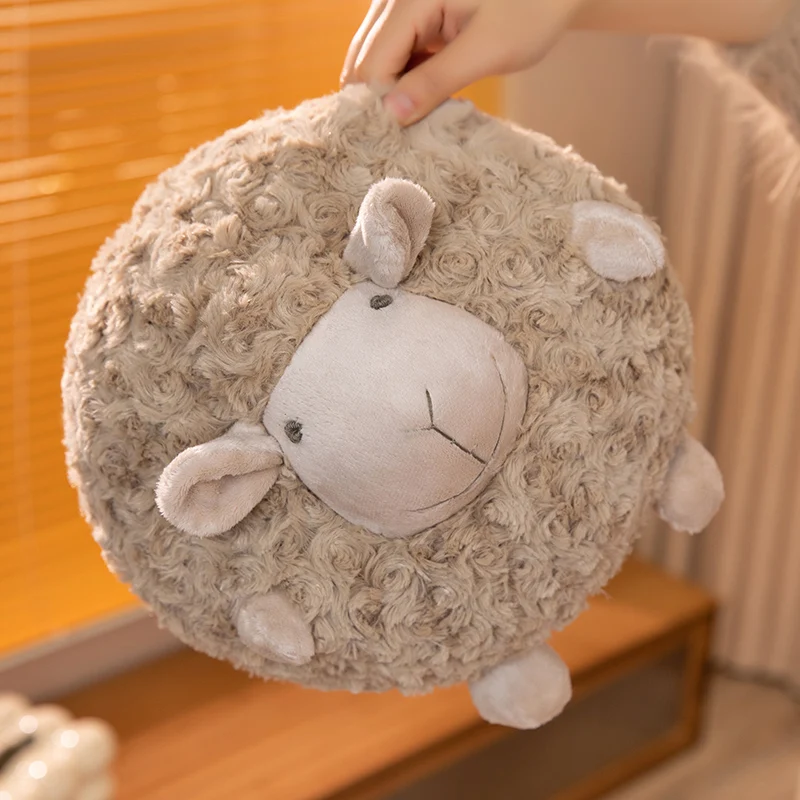 28 cm Mooie Ronde Schapen Knuffels Knuffeldier Ronde Bal Schapen Pluizige Lam Plushie Pop Zacht Kussen Kid Verjaardag Kerstcadeaus