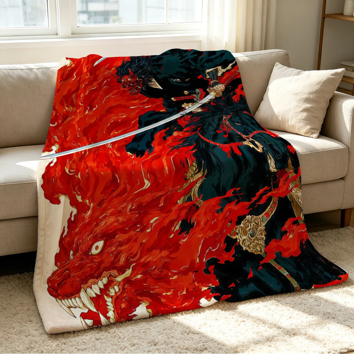 Blade of Wrath Blanket Soft Cozy Throw for Sofa Bed Festive Holiday Decor Gift for Kids and Adults,Lightweight and Warm