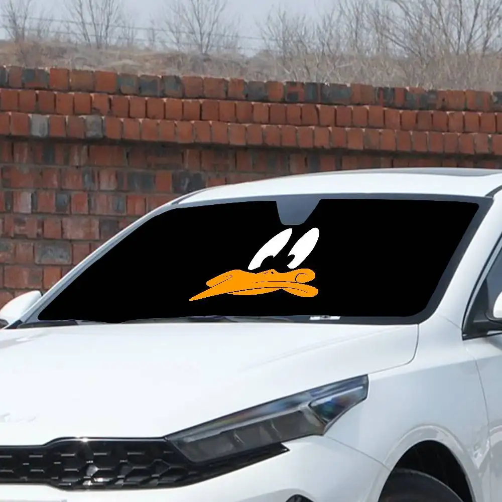 Funnyd D-DonaldS لطيف D-بطة سيارة ظلة غطاء الزجاج الأمامي الظل سيارة ظلة الأشعة فوق البنفسجية سيارة الشمس قناع حامي #5