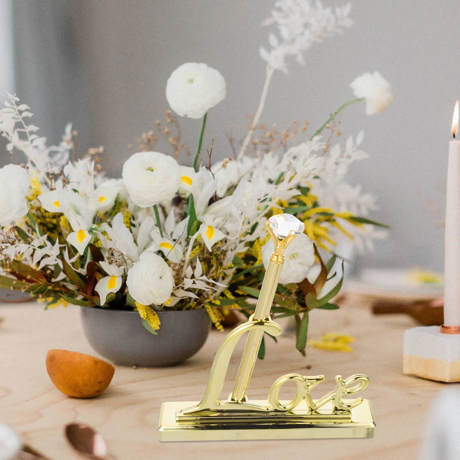 Wedding Romantic Decorative Sign Pen For Guest Book Party Banquet Multi-Function Writing Tool Abs Material Elegant Signature Pen