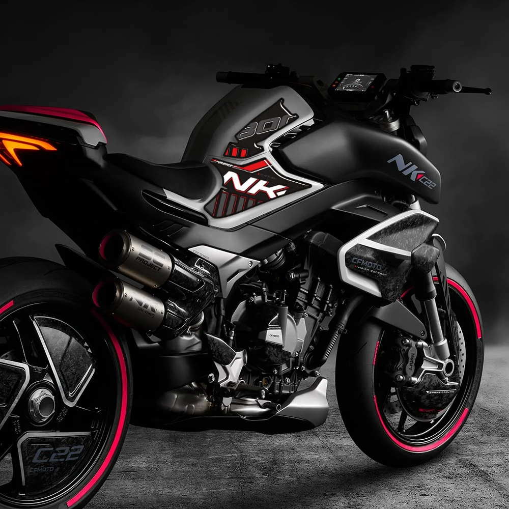 

Мотоцикл для CFMOTO CFMOTO 800NK 800 NK, накладка на бак, боковые ручки, защита колена для газа, мазута, 3D наклейки, наклейки 2024 2025