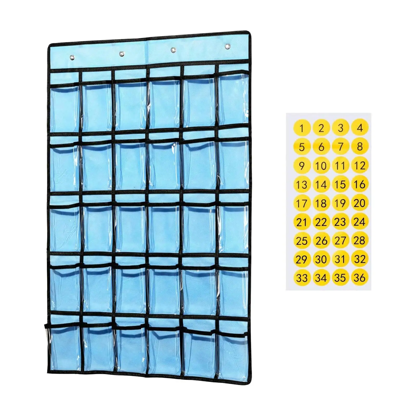 Classroom Pocket Chart Multifunctional for Cellphones Hanging Organizer