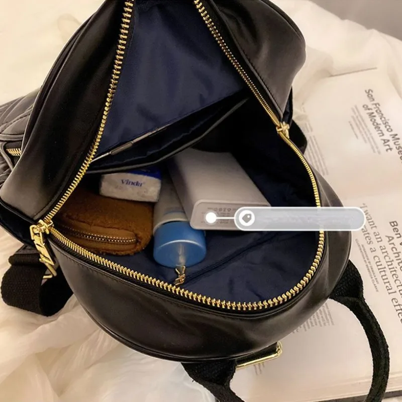 2024 New Backpack Women's Simple Versatile Backpack Large Capacity Travel Bag Fashion Student PU Backpack Korean Version Bag