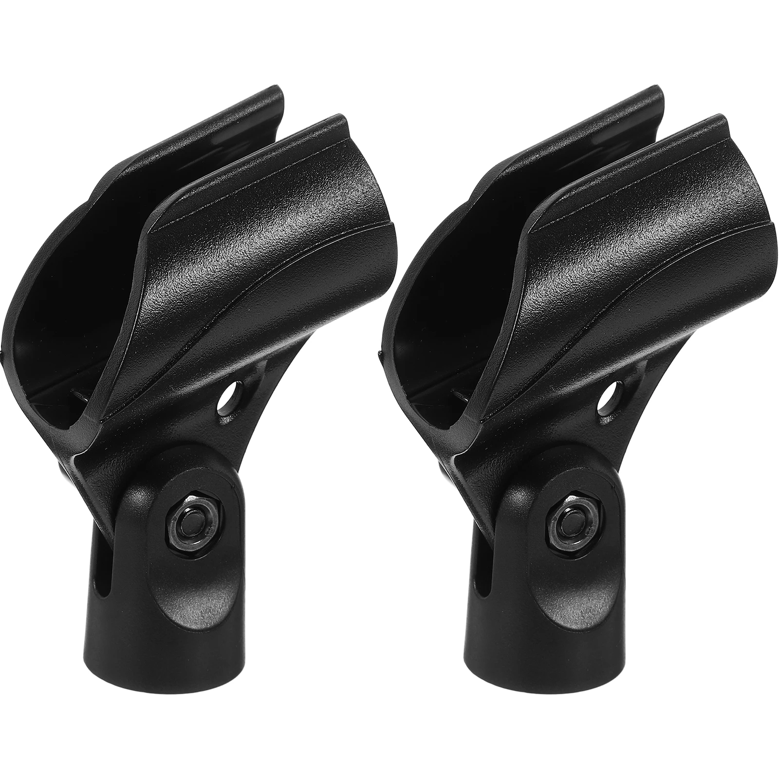 2 Pcs Microphone Clip Clips Holder Large Clamps for Stand Copper Accessories Wireless Adjustable