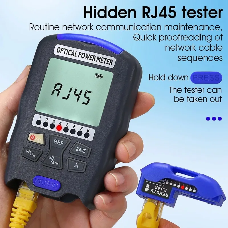 COMPTYCO AUA-DC50 Rechargeable Mini Optical Power Meter(-50 to +26 OPM) Visual Fault Locator(1~50mW VFL) All-in-one Fiber Tester