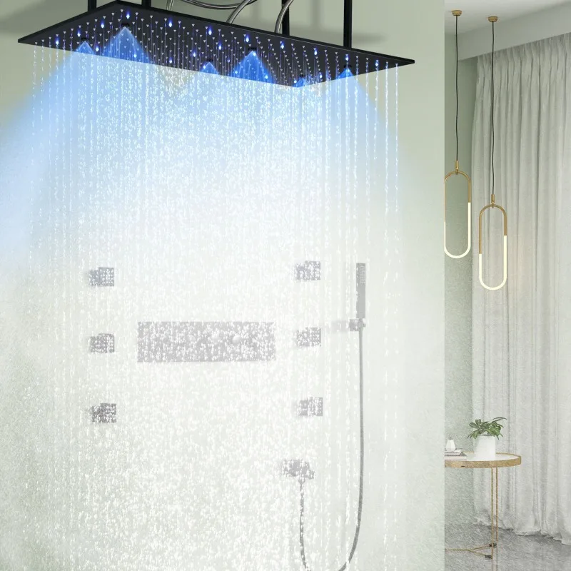 Four-function concealed ceiling shower shower set