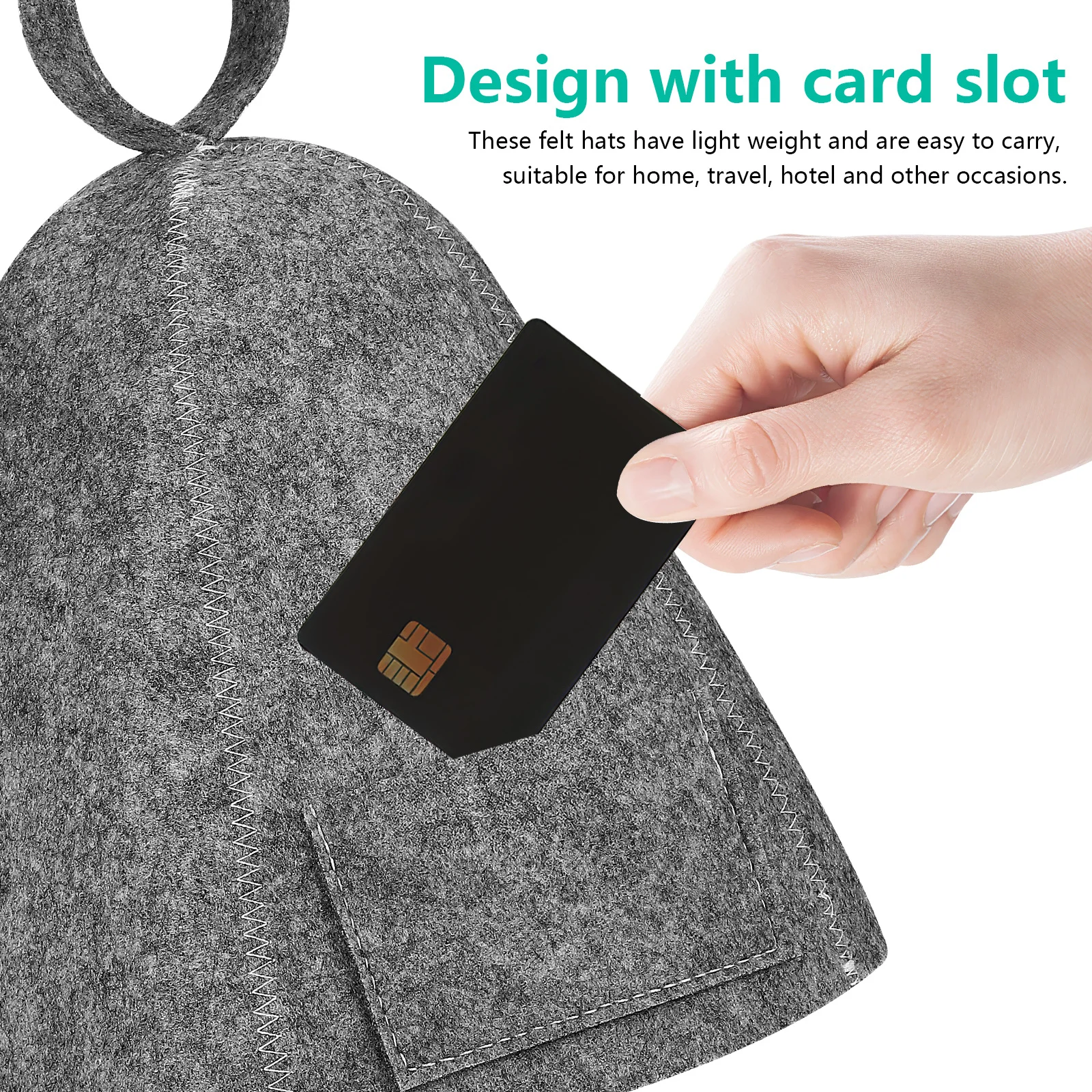 

2pcs Felt Sauna Hats Water Absorbent Bathing Caps For Hair Drying Steam Room Protection Portable Lightweight Sauna Accessories