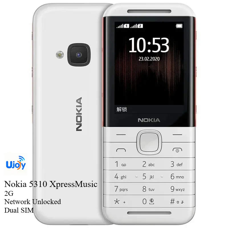 Nokia 5310 XpressMusic Classic 2G Network Unlocked Phone Dual SIM Long Standby Dual Stereo Music Button Backup Phone