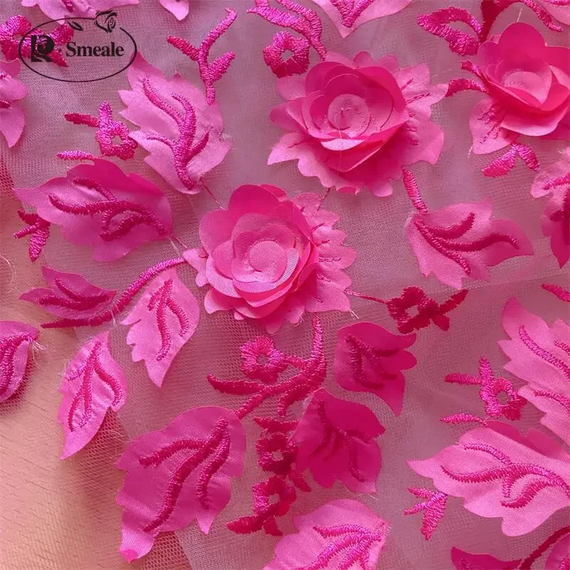 19 Color  3D Flower Lace Fabric. Wedding Dress DIY Children\'s Clothing Sewing Fabric