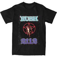 Never Walk Alone Rush 2112 Band T-Shirt Couple Rock Music Y2K Retro Pure Cotton T-Shirts Summer Tees Wholesale Oversize Clothing