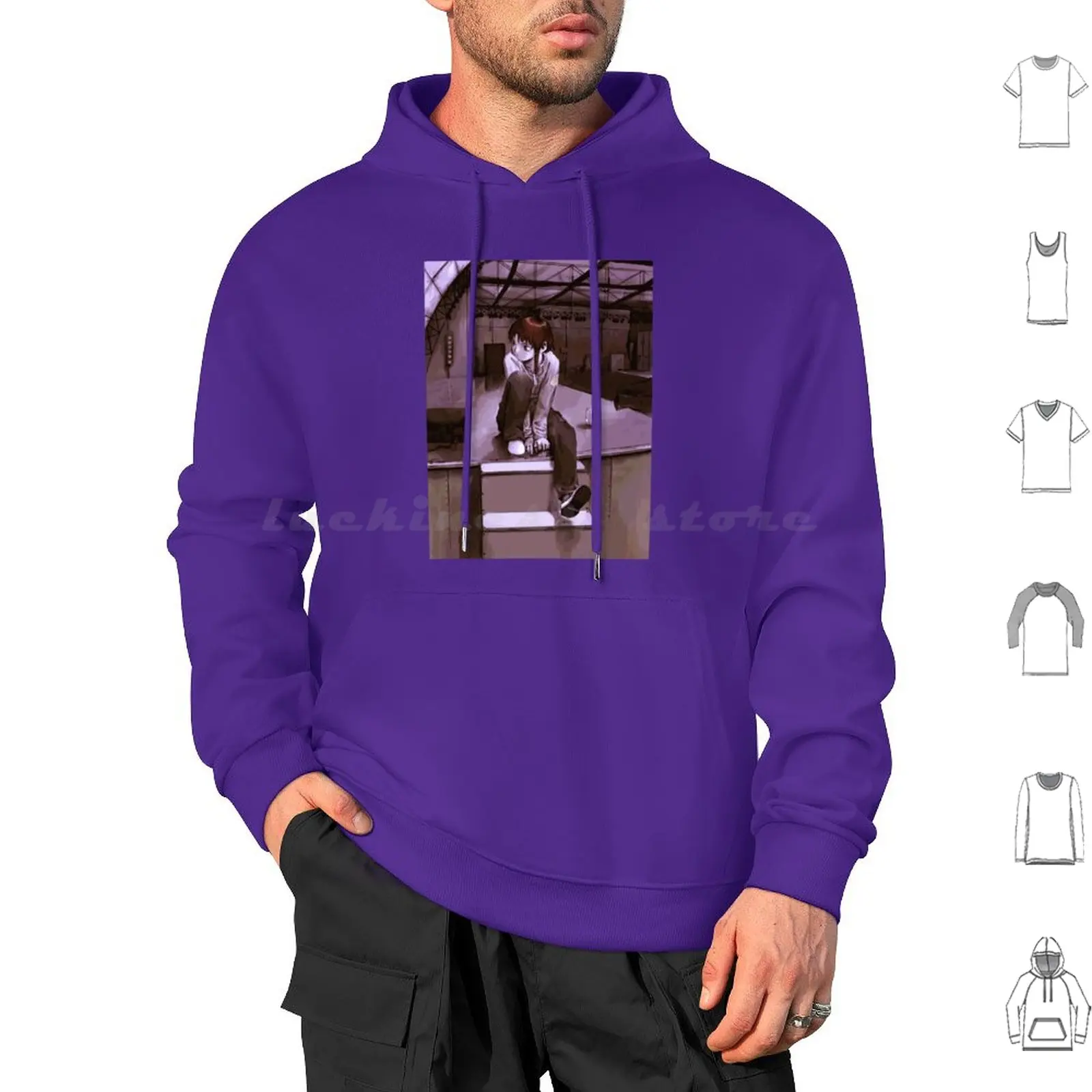 Slacker Lain Hoodie cotton Long Sleeve Serial Experiments Lain Serial Experiments Lain Anime Anime Girl Retro Aesthetic