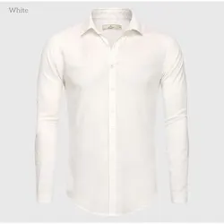 Men Cotton Linen Blend White Shirt Casual Male Shirt Slim Fit Spring Summer Style Cool