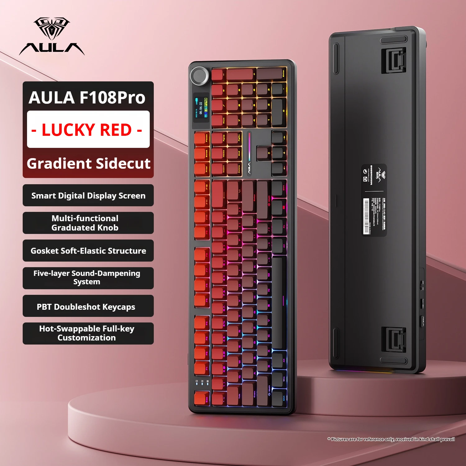 Aula 108 Pro メカニカルキーボード AULA F108 PRO メカニカルキーボード カスタム100%レイアウト RGB