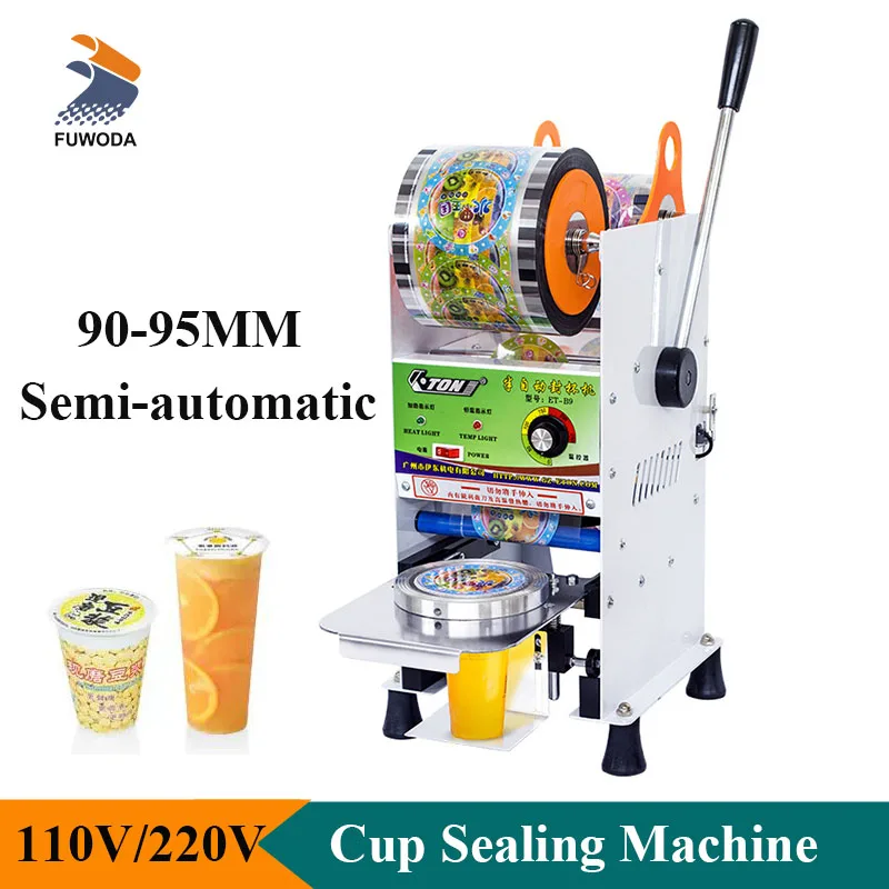 

Semi-automatic Cup Sealing Machine for 90/95MM Cup 110V 220V Milk Tea Cup Sealer Machine