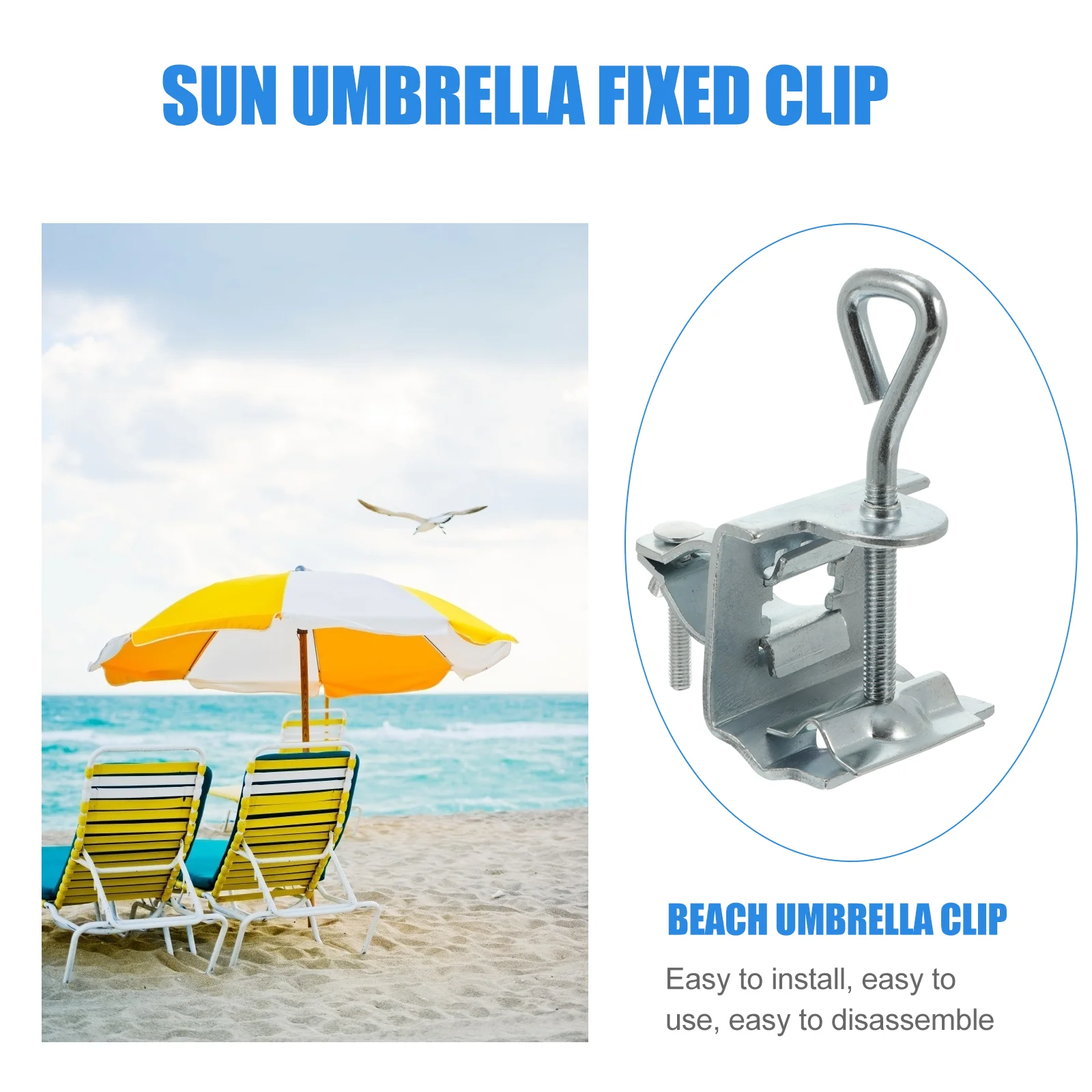 Patio Umbrella Clamp Sun Umbrella Clip Patio Garden Umbrella Fixed Support