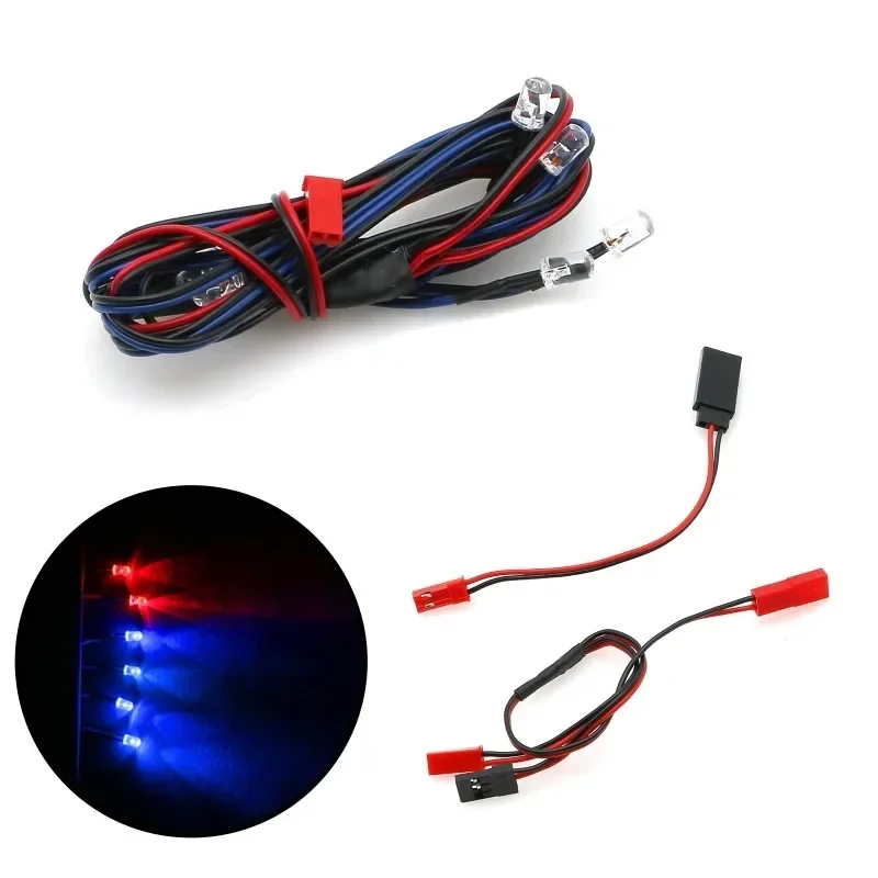 LED Light with Conversion Cable for 1/10 1/8 Axial SCX10 Trxs TRX4 D90 HSP HPI Accessories Upgrade Parts Rc Crawler Car Truck