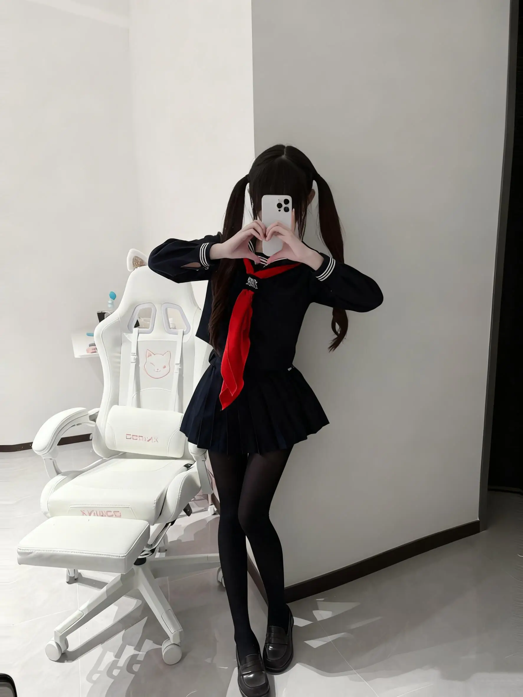 

Original JK Uniform Tsukishio Three Books Sailor Suit Top Long Sleeve Women's Style Student Class Uniform School Uniform Set