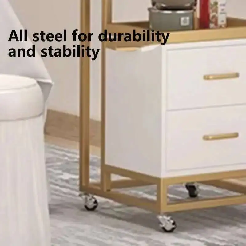 Stroller Foldable Styling Station Hair Cart TrolleySalon carrito estilistathe Beauty Cosmetic Wheels Equipment Furniture Storage