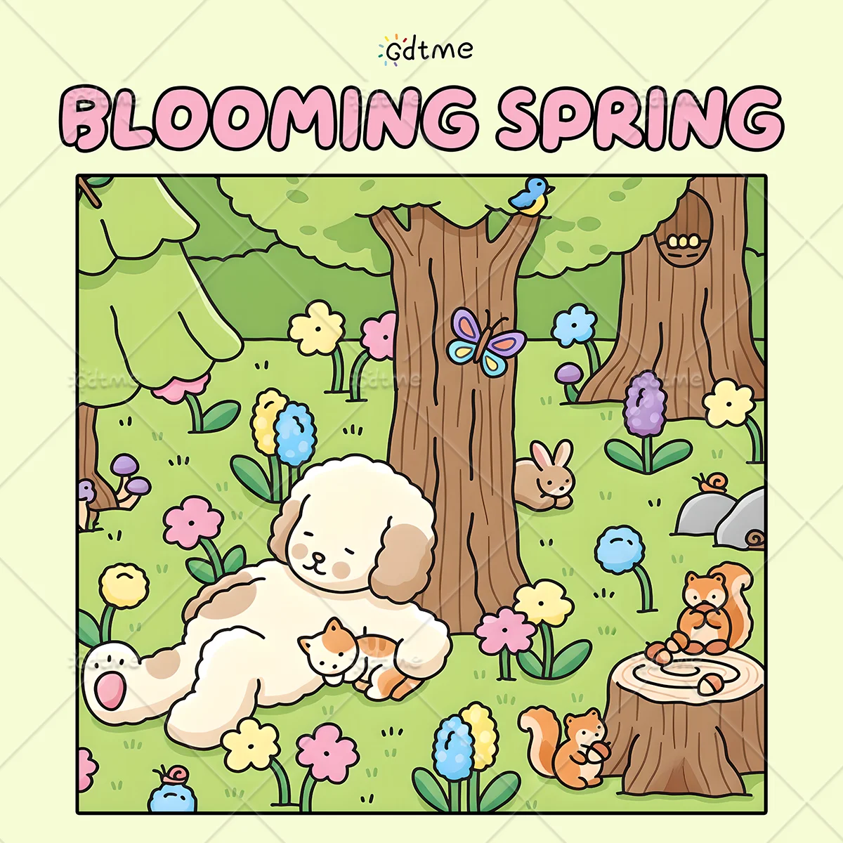 BLOOMING SPRING Coloring Book for Adults Featuring Cute Cozy Daily Activities for Relaxation (Cozy Spaces Coloring)