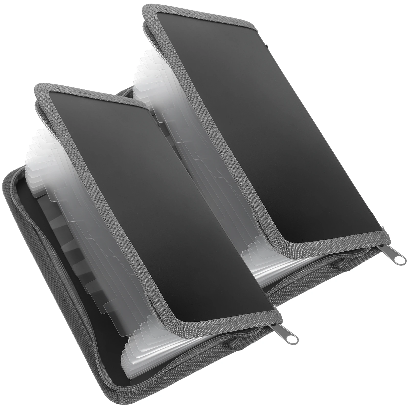 

2pcs Wind Organ Folder Plastic Expanding File Organizer For Receipts Documents Tickets Small Accordion File Organizer